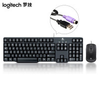 罗技（Logitech） MK100有线防水 键盘鼠标套装 圆孔轻薄款键盘