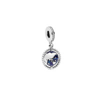 Pandora潘多拉 925银串饰旋转地球925串珠 798021CZ 蓝色