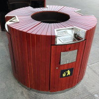 得力 LH 圆形垃圾桶 大垃圾桶 金属花盆分类垃圾桶