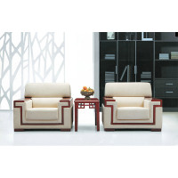 匡大办公沙发 洽谈接待商务沙发组合 简约现代沙发 白色西皮办公沙发JC855 1+1