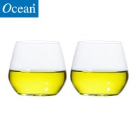 Ocean艾丽斯冷切口薄款果汁杯水杯果汁饮料杯子开水泡茶杯子345ML2只 透明 345ML