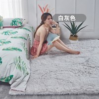 地毯卧室床边毯满铺长毛绒网红北欧客厅毛毯地垫可睡可坐_641 定制联系客服 白灰色