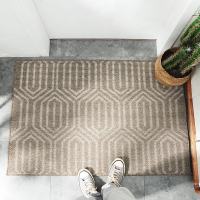 入户地垫进防滑垫家用口地毯入脚垫玄关耐磨防滑客厅垫_8 50x80cm 时光回廊-棕