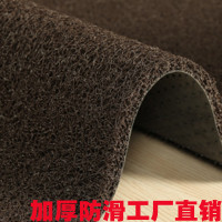丝圈毯塑料地毯入户厅地垫pvc进蹭土加厚垫家用简约现代_864 80*120 超厚纯棕色（可自己裁剪）