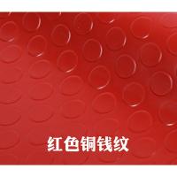 浴室防滑垫PVC塑料地毯厨房防水走廊橡胶地垫大面积楼梯满铺脚垫_2_248 1.2米宽*1米长【1.8mm厚】 红色铜钱纹