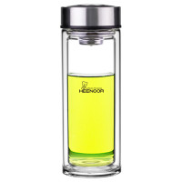 希诺 XN-7080 双层玻璃杯 270ml 便携家用茶杯子带过滤网商务办公水杯 (单位:个) 图片色