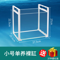 乌龟金鱼鱼缸龟鱼和鱼龟混养缸两用一体生态客厅深水龟小型二合一 默认尺寸 小号单养缸裸缸（送礼包）