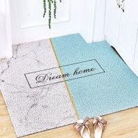 北欧入户地垫ins风进入丝圈蹭脚垫家用定制任意可裁剪地毯_2 120*240cm 绿色黎明可裁丝圈地垫