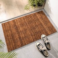 现代简约入户地垫进蹭土垫外脚垫刮泥家用吸水地毯 50*80cm （预售）椰棕素色地垫