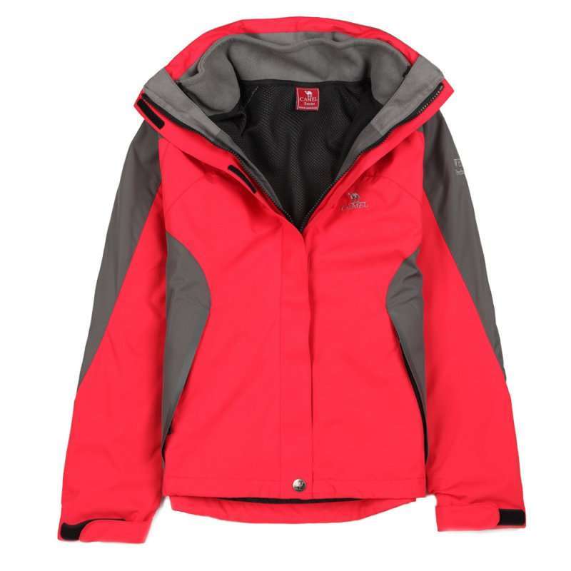 camel骆驼红色女款防水透气冲锋衣1f01016ho s
