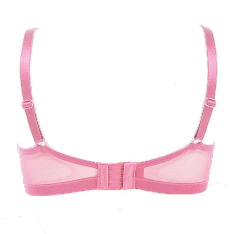 自营 恒适hanes炫美蕾丝深v诱惑款玫红(70b)mib017.786.70b