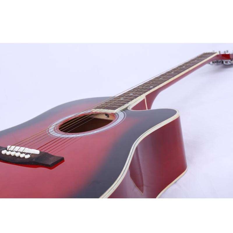 马帮(caravan)40寸民谣吉他hs-4010全椴木 玫瑰木指板 半封闭准 红色