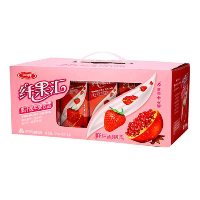 三元纤果汇果汁酸牛奶(草莓 石榴) 三元酸奶【价格 图片 品牌 报价】