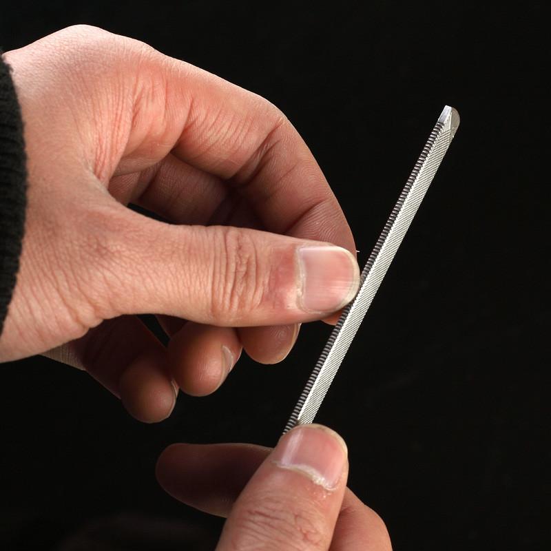 天艺牌大号灰指甲抛光专用-加厚不锈钢指甲锉刀长18cm 长款