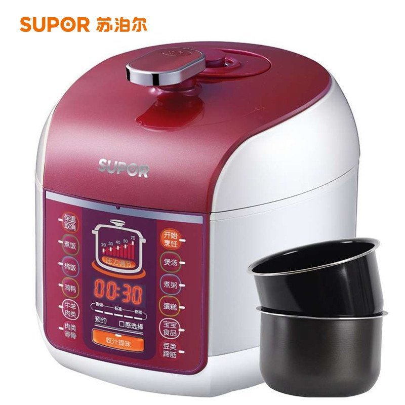 蘇泊爾(supor) cysb50fc518-100 精控火候全智能5l 雙膽電壓力鍋