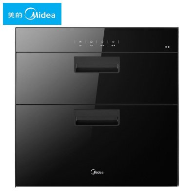 美的(Midea)消毒柜MXV-ZLP90Q15嵌入式家用消毒碗柜 紫外线臭氧高温 二星级 86L 触控式