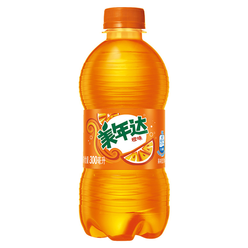 百事可乐 美年达橙味汽水330ml*12瓶塑包 碳酸饮料