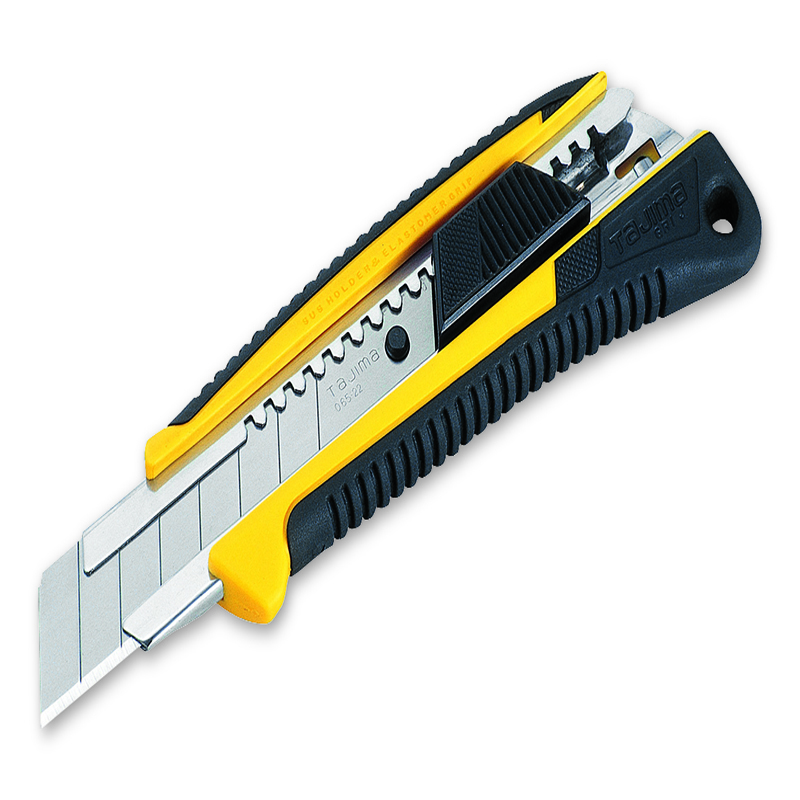 田岛 重型双色手柄美工刀 22mm x 100mm 自动锁定 lc640b 无