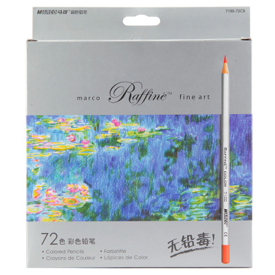 MARCO/马可7100-72CB彩色绘图笔72色纸盒装72色彩铅