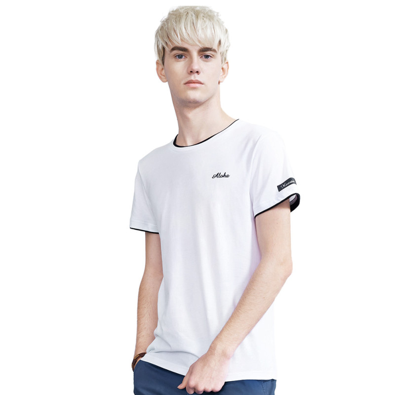 以纯线上品牌a21 2017夏装新品短袖t恤男修身休闲圆领男装上衣