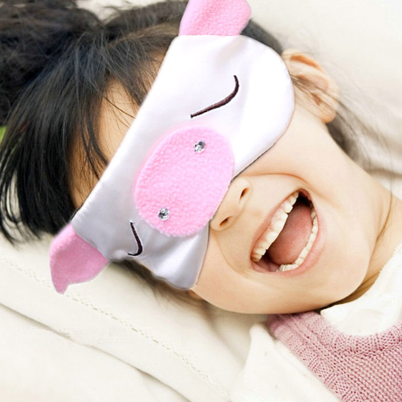 儿童眼罩透气助睡眠遮光眼罩午觉卡通可爱个性护眼罩 大眼睛-儿童舒适