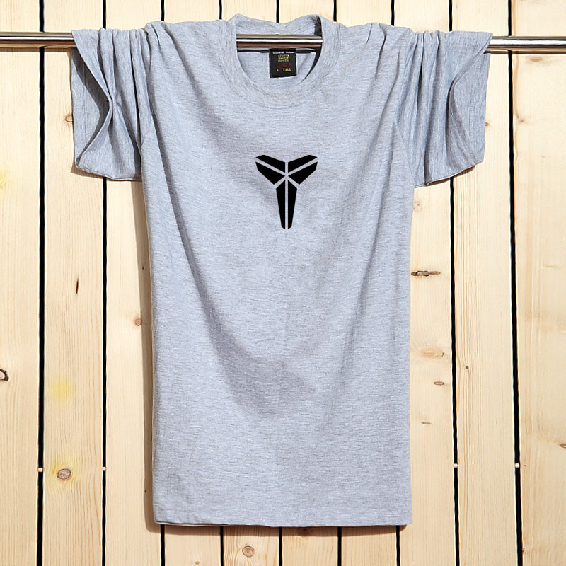 黑曼巴科比标志男士纯棉短袖t恤学生体恤衫圆领宽松大码篮球t_2_7_9