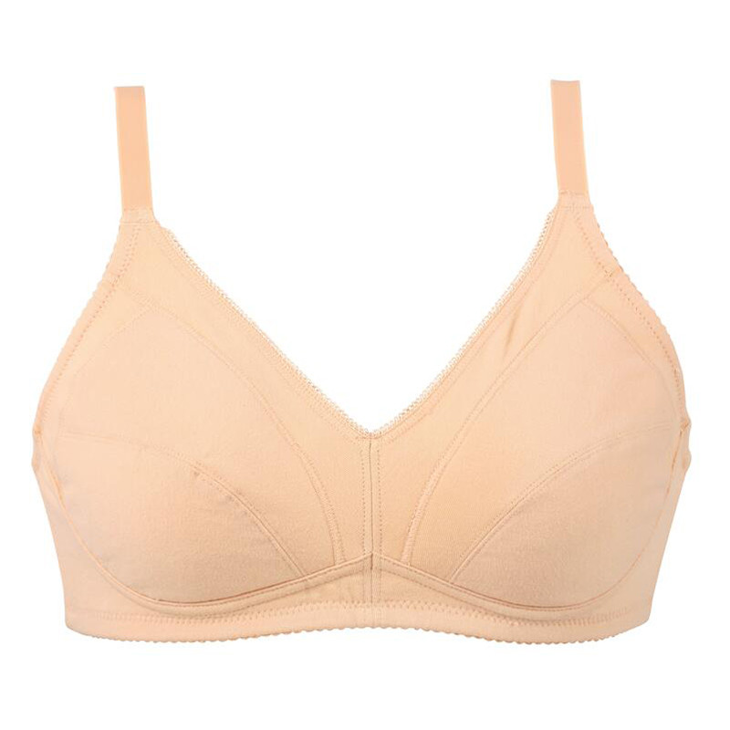 古今薄款无钢圈全罩杯文胸棉透气专柜内衣背心运动舒适胸罩 80a 杏色