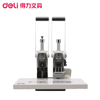 得力(deli)3885财务装订机电动铆管装订机凭证装订机热熔财务装订机铆管打孔胶装机省力型凭证单据装订机