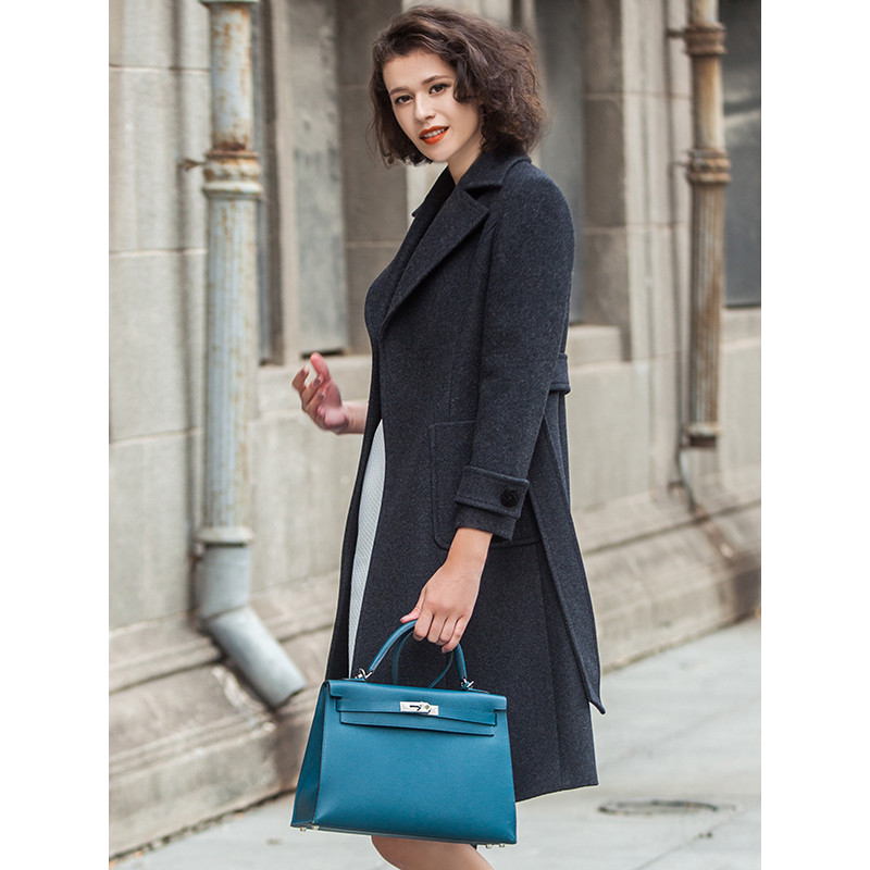 长城greatwall经典翻领中长款大衣1173090040000 [08]170/92a 黑色