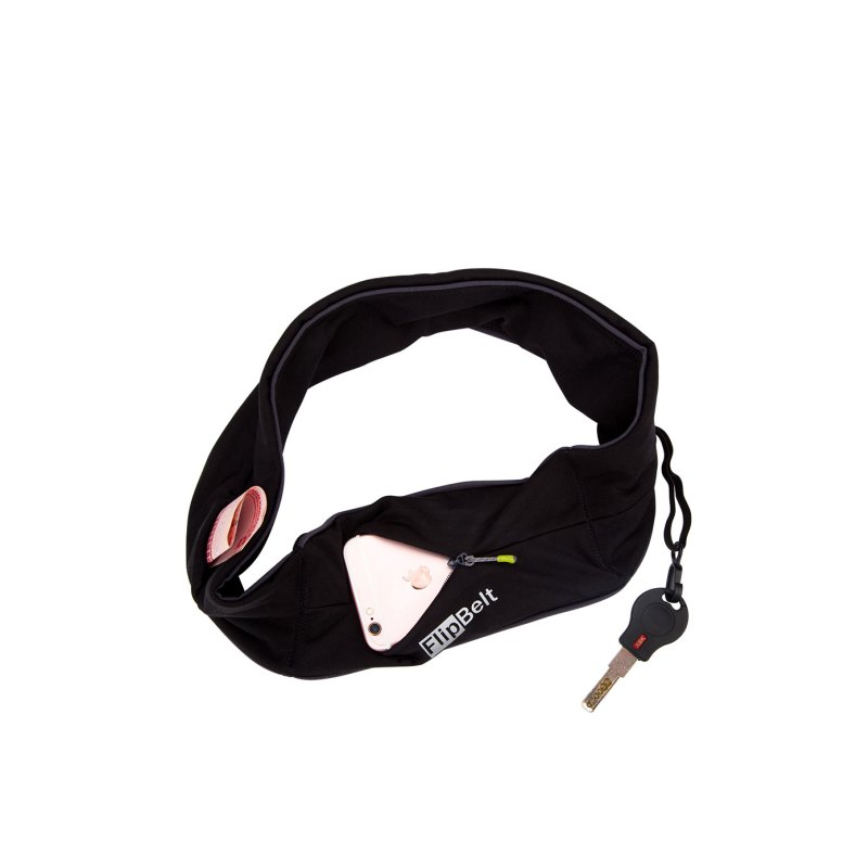 flipbelt飞比特时尚运动储物腰包 男女通用运动手机包 拉链款 酷碳灰s