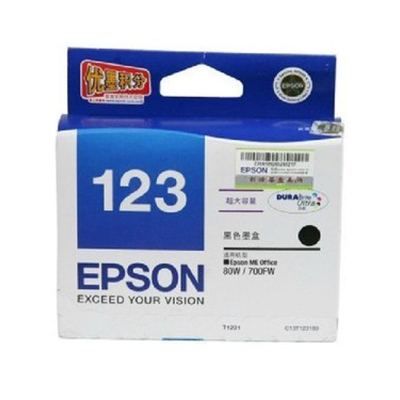 爱普生（EPSON）T1231黑色墨盒适用80W700fw机型黑色
