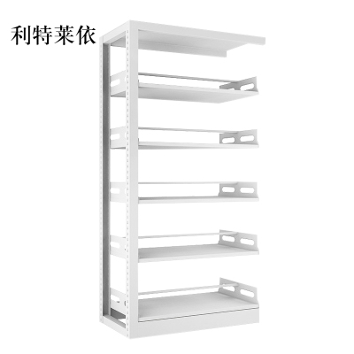 利特莱依图书馆书架阅览室货架资料档案架钢制书架双面五层副架