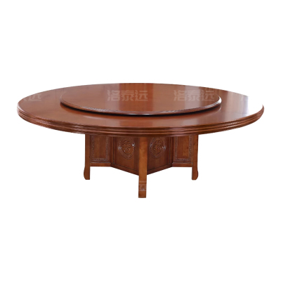 洛泰远 实木圆餐桌现代餐桌椅组合 2.4米圆桌16把餐椅