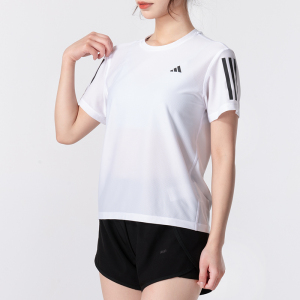 Adidas阿迪达斯女子新款训练健身运动服透气短袖T恤IK7442 ZP