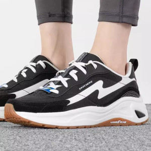 Skechers斯凯奇女鞋新款时尚运动透气减震休闲鞋149389-BKW ZP