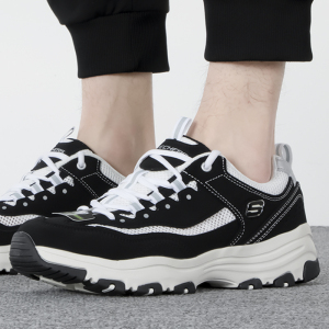 Skechers斯凯奇男鞋新款运动透气休闲鞋厚底老爹鞋8790092-BKW ZP