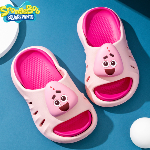 海绵宝宝儿童拖鞋夏男童室内防滑软底卡通女孩亲子小孩宝宝凉拖鞋