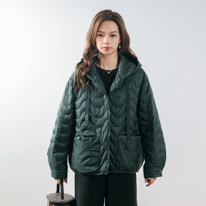 冬季新款90白鸭绒纯色百搭款时尚宽松简约外套羽绒服女_3666