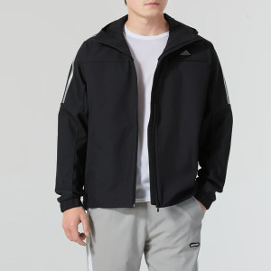阿迪达斯 (adidas)男装梭织夹克外套新款运动服加绒连帽外套 KG5180 ZP