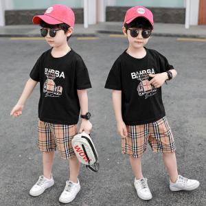 Brookings男童短袖套装夏季2023新款短裤两件套运动装宝宝洋气儿