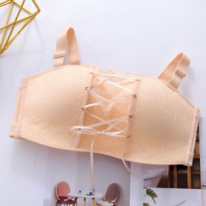 无肩带大码文胸聚拢防滑裹胸薄款防走光秋季隐形抹胸式婚纱内衣女