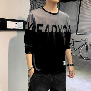 男装长袖T恤韩版春秋季韩版潮牌纯棉圆领打底衫修身衣服体恤