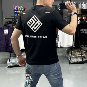丝光棉短袖T恤男轻奢夏季新款透气休闲圆领修身半袖打底衫上衣潮i