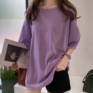 大码夏装新款糖果色短袖T恤女韩国ins半袖上衣服女装