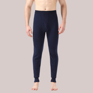 100%棉男士秋冬保暖秋裤纯棉男修身加绒保暖裤全棉打底棉毛裤衬裤