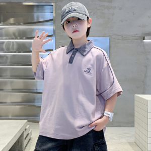 男童夏季polo衫短袖T恤2026新款大童薄款男孩韩范宽松儿童夏装潮T