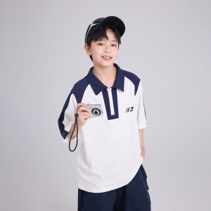 男童夏季polo衫短袖T恤夏装2026新款中大儿童男孩纯棉休闲上衣潮T