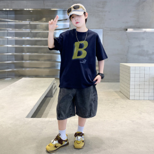 男童夏装套装2026新款儿童夏季衣服洋气中大童短袖两件套童装
