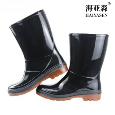 海亚森TK-DZG02加棉中筒雨鞋 通用均码黑色