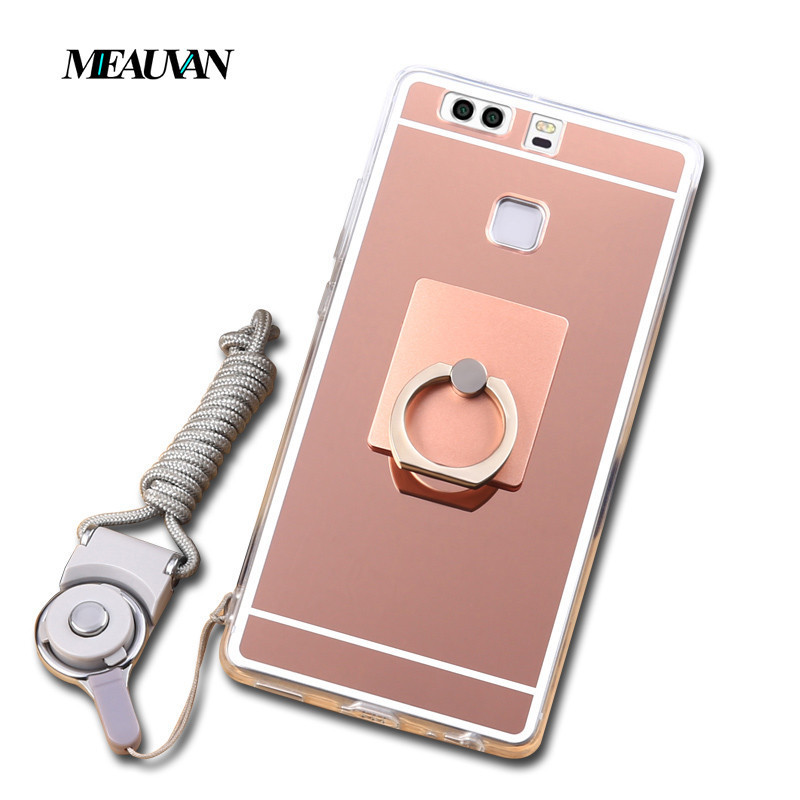 妙凡 华为p9手机壳 p9手机套 防摔硅胶 保护套全包软 p9外壳镜面支架